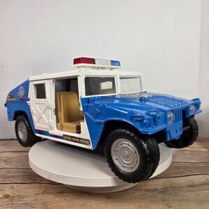 Vintage Police Toy Vehicle With Lights & Sounds Central Police Station Humvee Pl